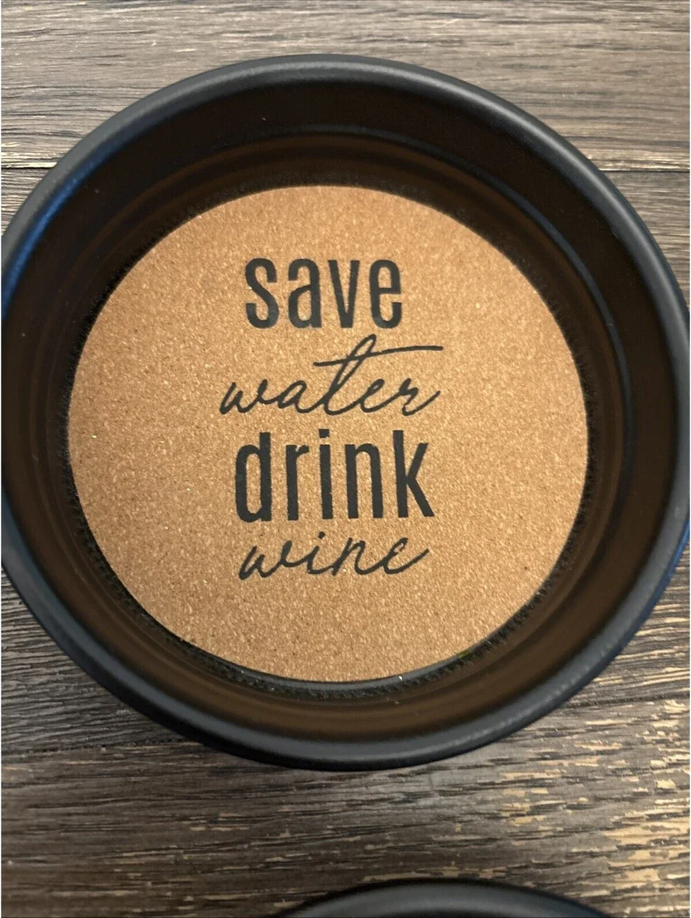 Metal And cork  coasters for drinks And Wine 4.5” Very Cute